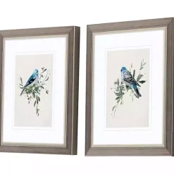 Happy Bluebirds Framed Art Prints, Set of 2