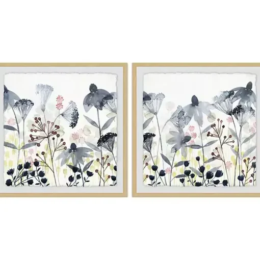 Happy Garden Diptych Framed Art Prints, Set of 2