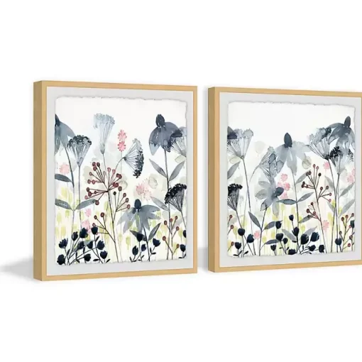 Happy Garden Diptych Framed Art Prints, Set of 2
