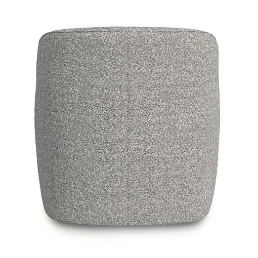 Heather Gray Boucle Swivel Barrel Accent Chair