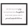 Home Wishes Black Framed Canvas Art Print