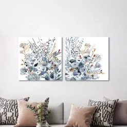 Indigo and Ochre 2-pc. Canvas Art Set