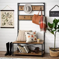 Industrial Metal and Barnwood Hall Tree
