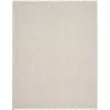 Ivory Chevron Diamond Tasseled Area Rug, 7x10