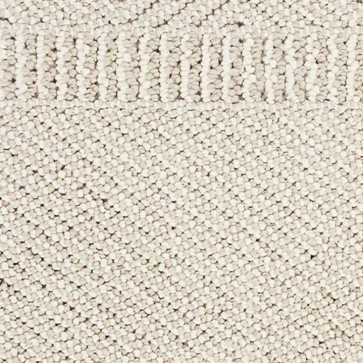Ivory Chevron Diamond Tasseled Area Rug, 7x10