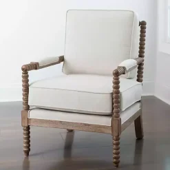 Ivory Spencer Spindle Armchair