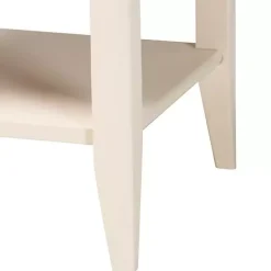 James Mid-Century Ivory 1-Drawer Nightstand