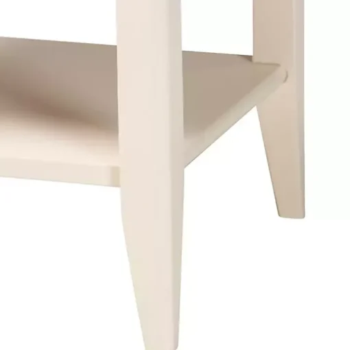 James Mid-Century Ivory 1-Drawer Nightstand