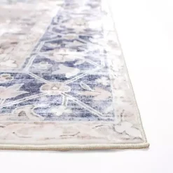 Lara Blue Medallion Washable Area Rug, 5x8