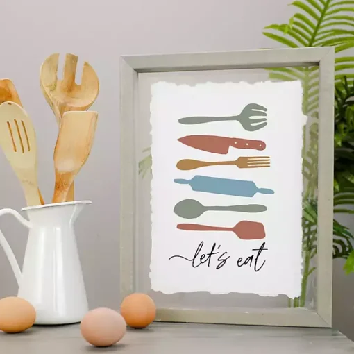 Let's Eat Framed Wall Plaque