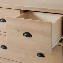 Light Driftwood 5-Drawer Storage Chest
