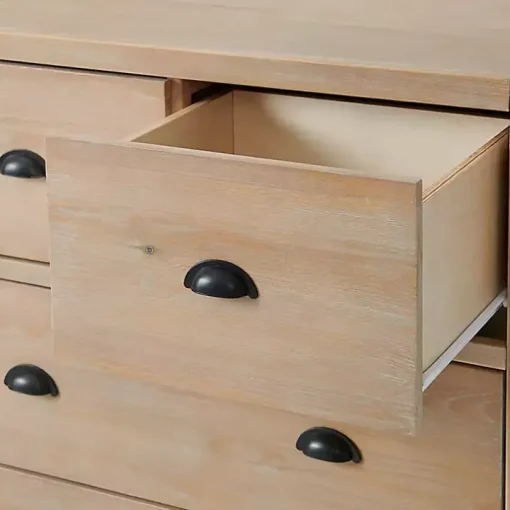 Light Driftwood 5-Drawer Storage Chest