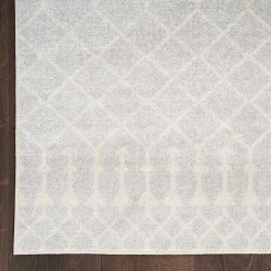 Light Gray Moroccan Washable Area Rug, 5x7