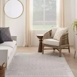 Light Gray Moroccan Washable Area Rug, 5x7