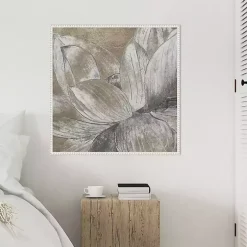 Lotus Blossom Framed Canvas Art Print