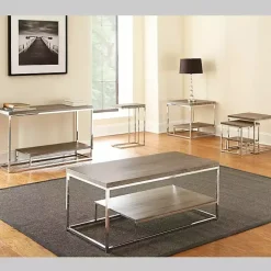 Lucia Chrome Chairside Table