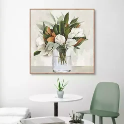 Magnolia Bouquet Framed Canvas Art Print