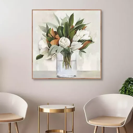 Magnolia Bouquet Framed Canvas Art Print