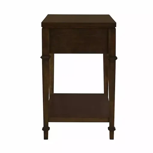 Martha Stewart Dark Brown Wood Nightstand