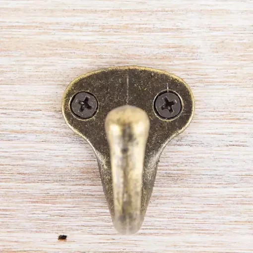 Metal and Wood Bath Sign with Hooks