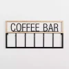 Metal and Wood Coffee Bar Wall Hooks