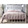 Metal Slat White Full Platform Bed