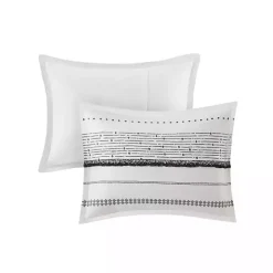 Mia White Striped 3-pc. King Duvet Cover Set