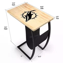 Miami Dolphins Wood C-Table