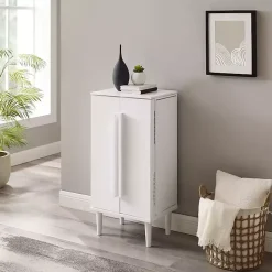 Mid-Century Modern White Jewelry Armoire