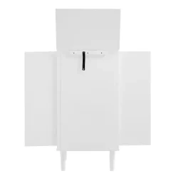Mid-Century Modern White Jewelry Armoire