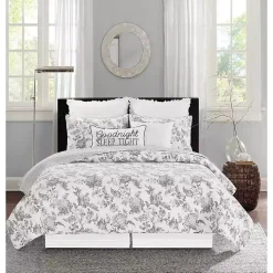 Miriam Floral & Stripe 3-pc. King Quilt Set