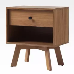 Mocha Wood Mid-century Modern Nightstand