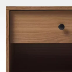 Mocha Wood Mid-century Modern Nightstand