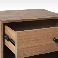 Mocha Wood Mid-century Modern Nightstand