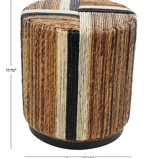 Natural Banana Leaf Wrapped Accent Table