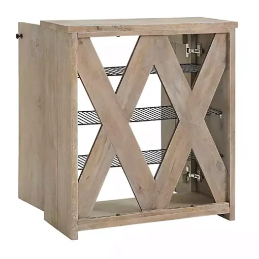 Natural Mango Wood Shoe Cubbie