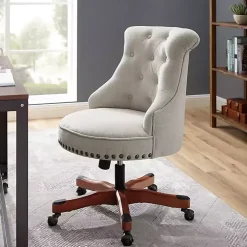 Natural Miller Tufted Office Chair
