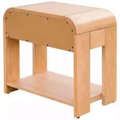 Natural Modern Curve Nightstand