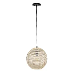 Natural Rattan Sphere Pendant Light