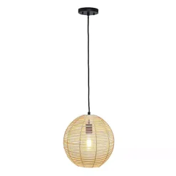 Natural Rattan Sphere Pendant Light