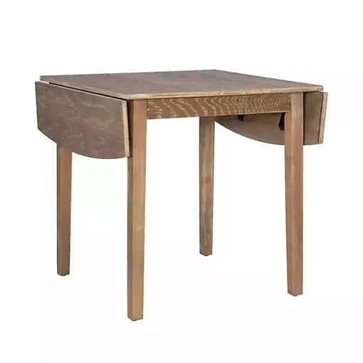 Natural Wood Drop Leaf Dining Table
