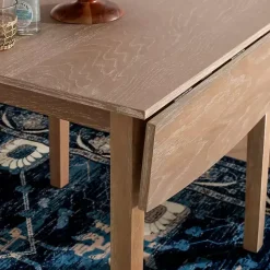 Natural Wood Drop Leaf Dining Table