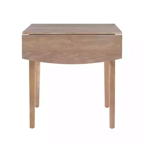 Natural Wood Drop Leaf Dining Table