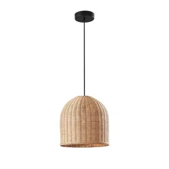 Natural Woven Rattan Pendant Light
