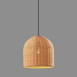 Natural Woven Rattan Pendant Light