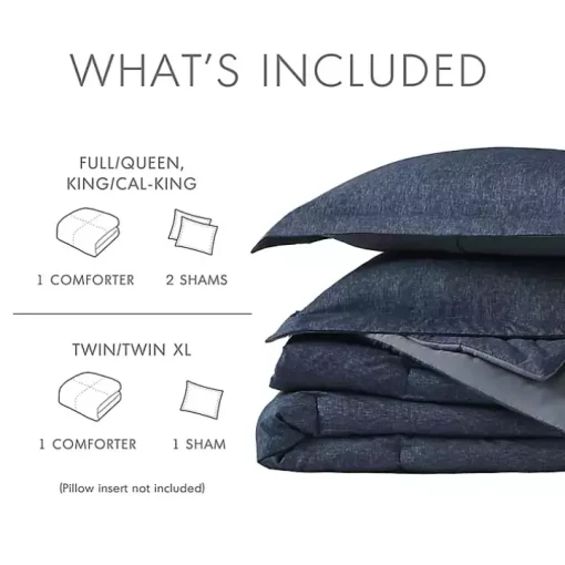 Navy Chambray 3-pc. Full/Queen Comforter Set
