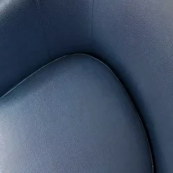 Navy Faux Leather Winslow Accent Chair