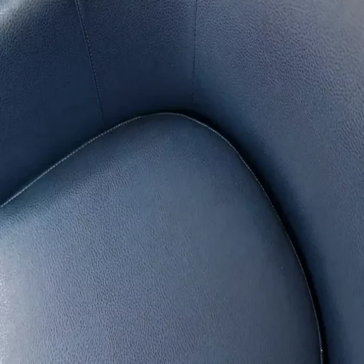 Navy Faux Leather Winslow Accent Chair