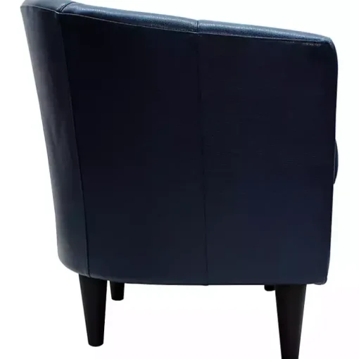Navy Faux Leather Winslow Accent Chair