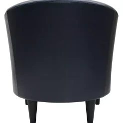 Navy Faux Leather Winslow Accent Chair